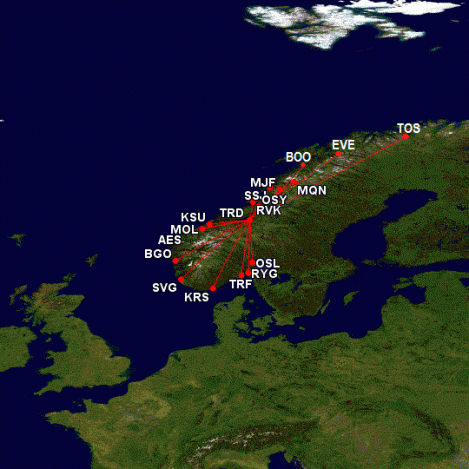 Rutekart Innland 2012